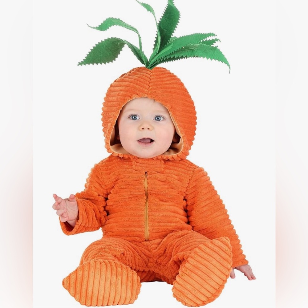 Infant orange carrot costume 12-18 months